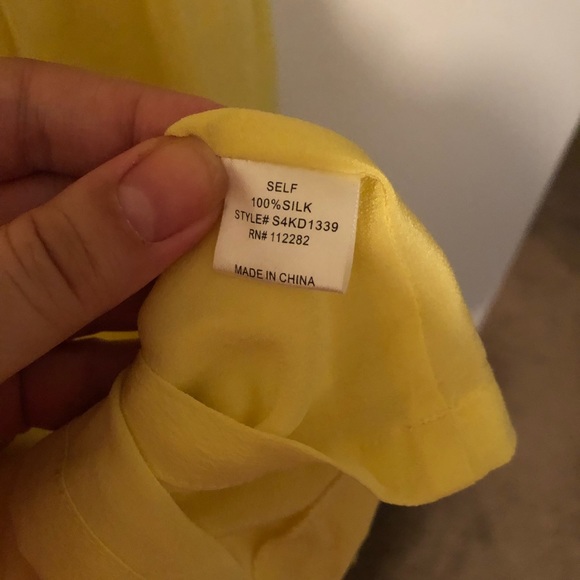 Anthropologie GREYLIN Yellow Ruffle Dress wPockets - Picture 6 of 8